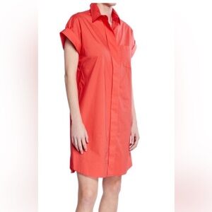 Finley Coral Shirt Dress